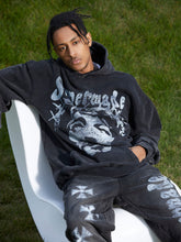 Heavy Duty Washed Jesus Graphic Hoodie - 1973